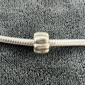 RETIRED Pandora Ribbed Grooved Clip Charm
